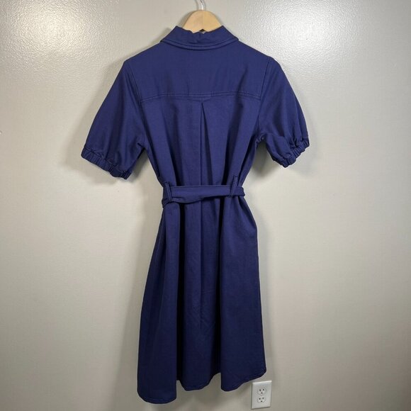 Baum Und Pferdgarten Ananda Shirt Dress Size EU 36 US Small Blue Belted Work - Picture 3 of 10
